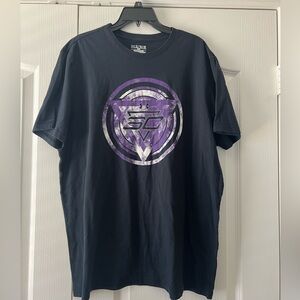 Under Armour Men's Black Tee with Purple Graphic